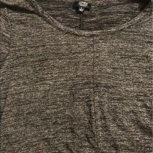 Jones New York dark gray sweater knit shirt